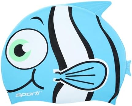 Cartoon Clownfish Silicone Swim Cap Jr.