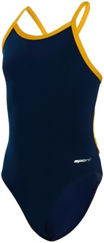 HydroLast Piped Thin Strap One Piece Swimsuit