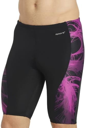 Light Wave Piped Splice Jammer Swimsuit