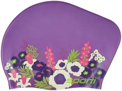 Long Hair Bun Silicone Swim Cap for Adult