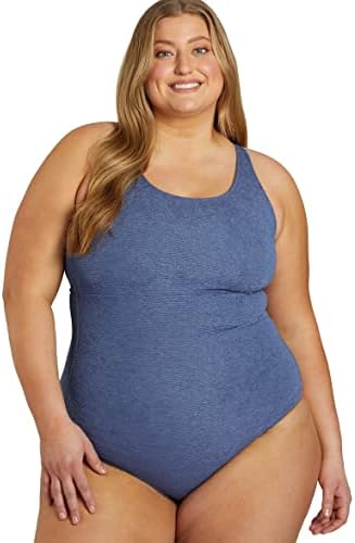 Plus Size Textured High Neck One Piece Slimsuit
