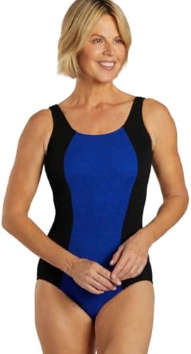 Textured Chlorine Resistant Scoop Back Colorblock One Piece…