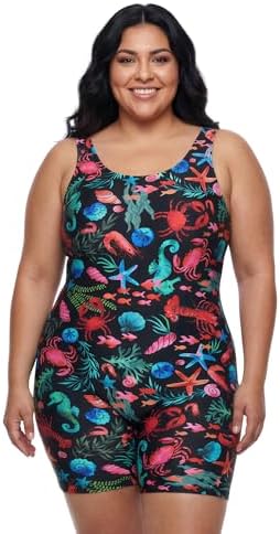 Women's Plus Size Unitard One Piece Swimsuit