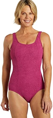 Women's Textured Scoop Back One Piece Slimsuit