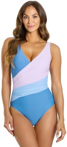 Women's Tummy Control Wrap One Piece Swimsuit